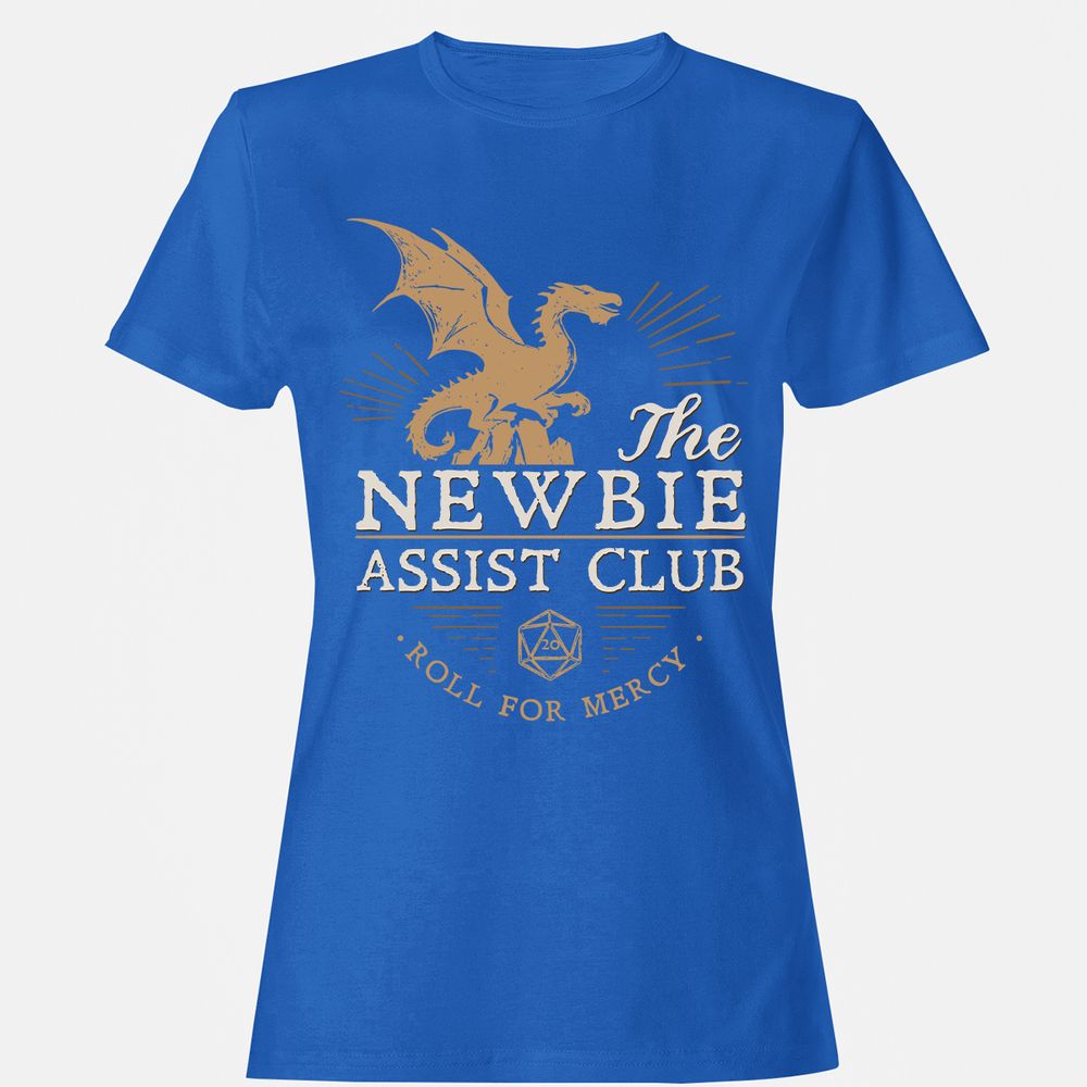 The Newbie Assist Club Women's T-Shirt - Royal - 14