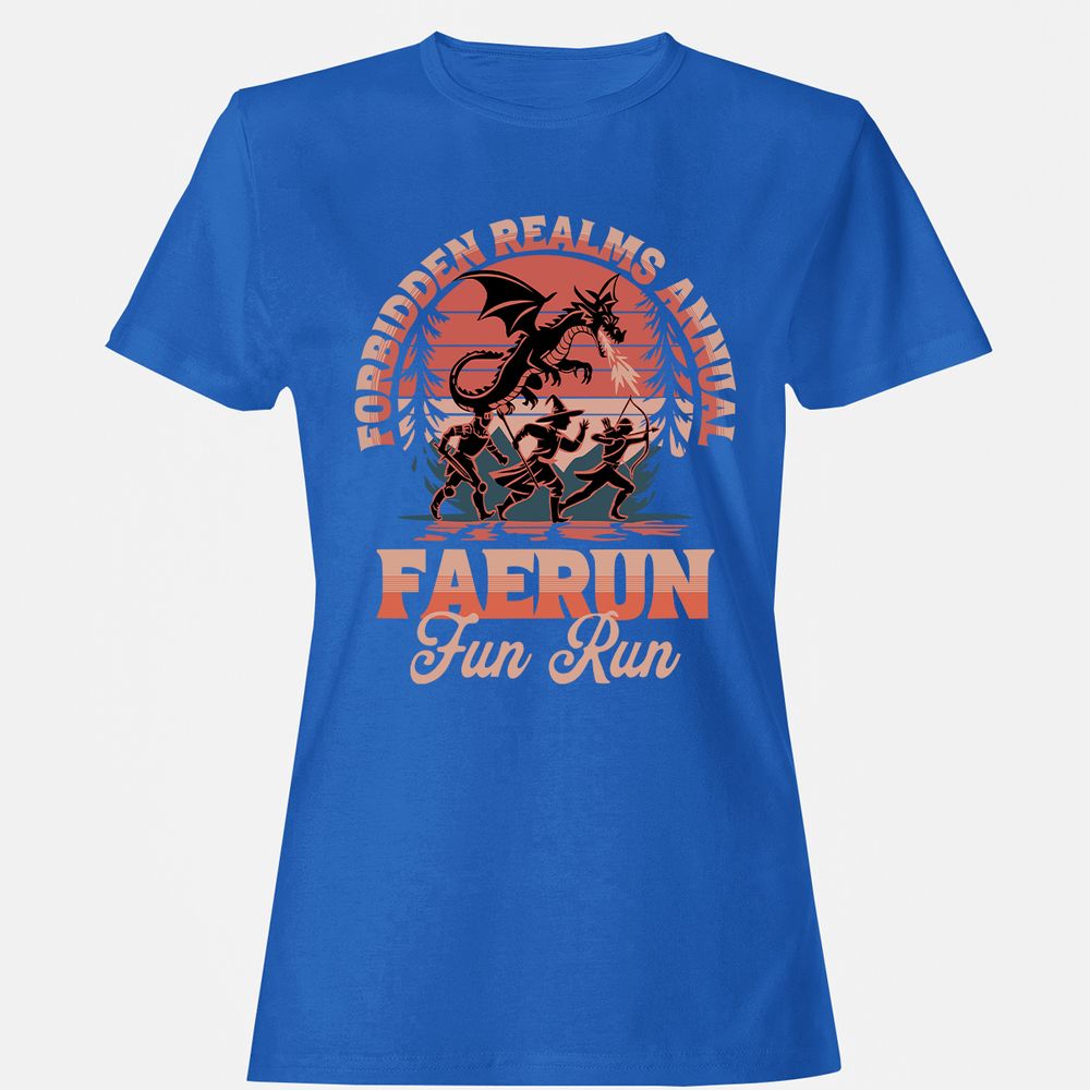 Faerun Fun Run Women's T-Shirt - Royal - 14