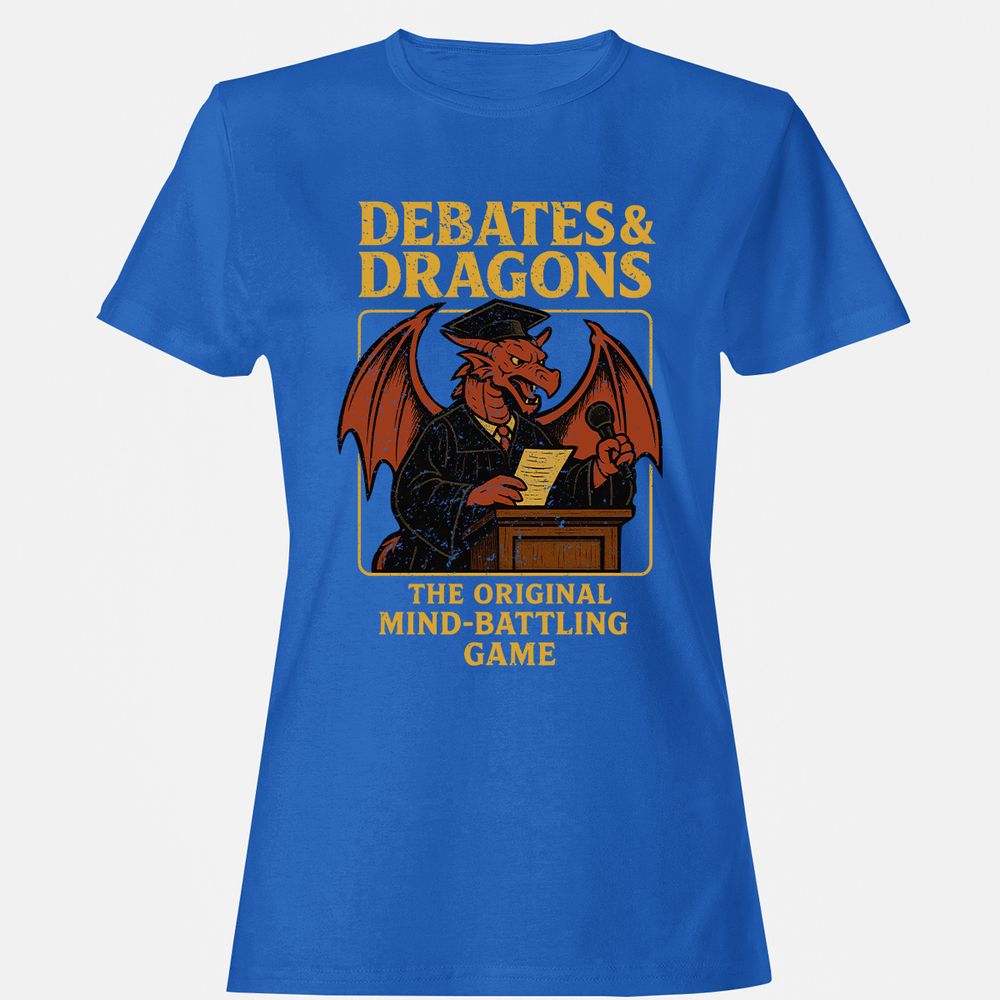 Debates & Dragons Women's T-Shirt - Royal - 14