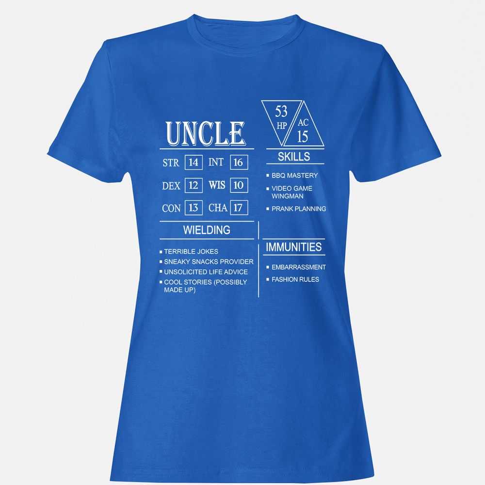 Uncle Stats Women's T-Shirt - Royal - 14