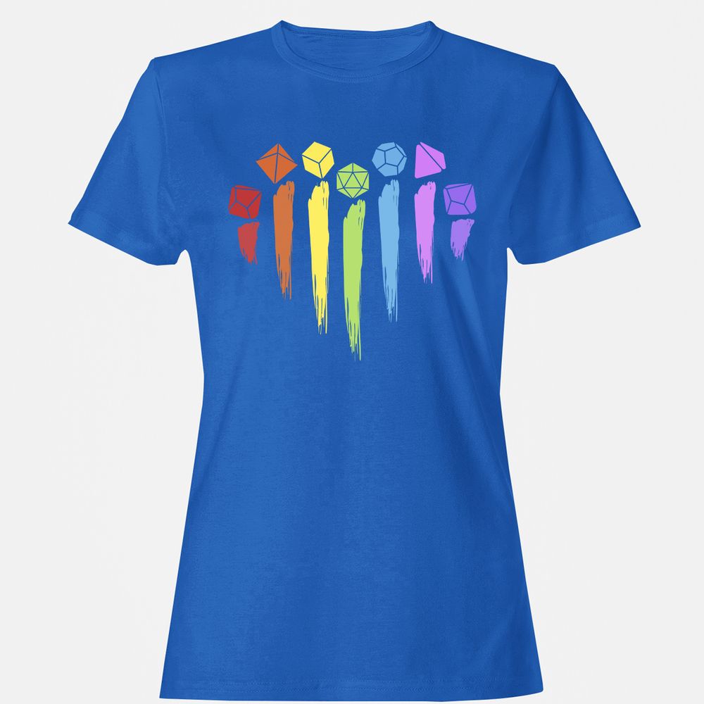 Dice Rainbow Heart Shape - Royal - 14