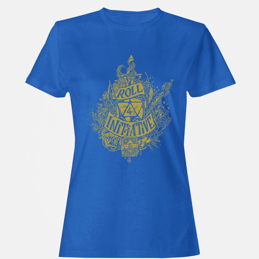 Roll Initiative Women's T-Shirt - Royal - 14