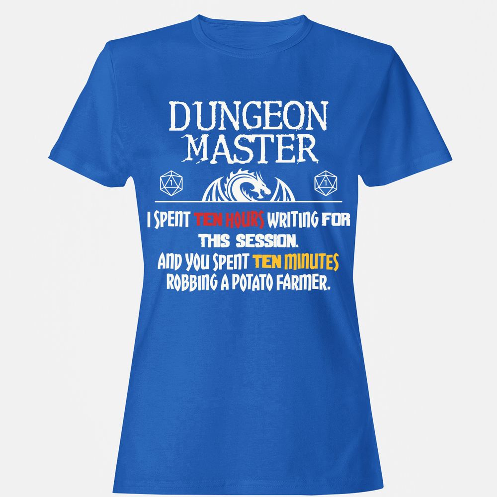 Dungeon Master Chaos Meme Women's T-Shirt - Royal - 14