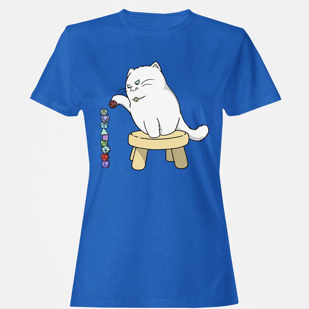 Cat Stacking Dice Women's T-Shirt - Royal - 14