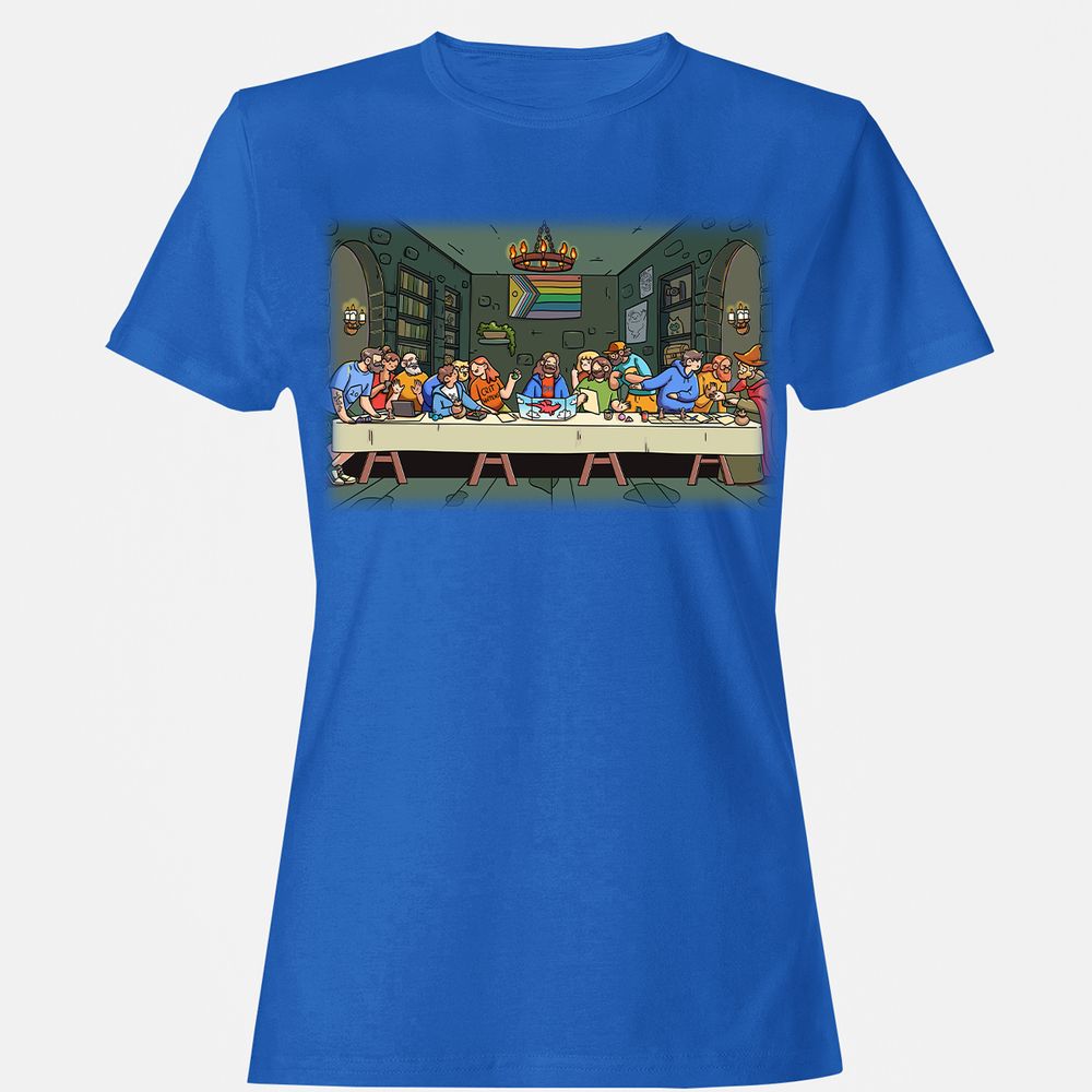 DnD Characters Pride Themed The Last Supper Shirt Women's T-Shirt - Royal - 14