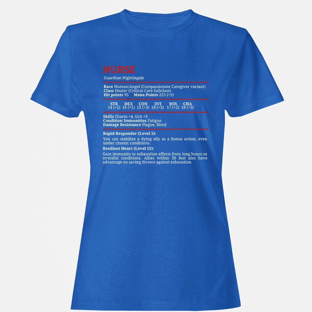Nurse Stats Women's T-Shirt - Royal - 14