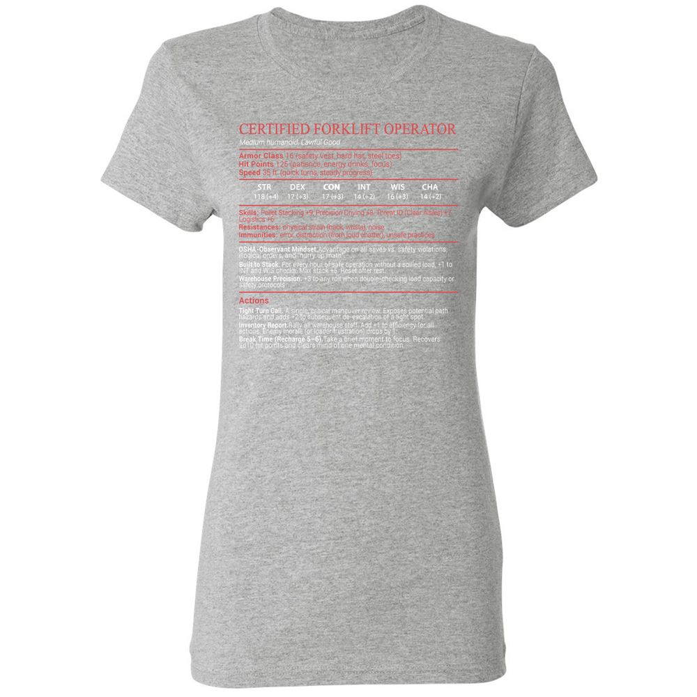 Certified Forklift Operator Stats Block - Sport Grey - 14