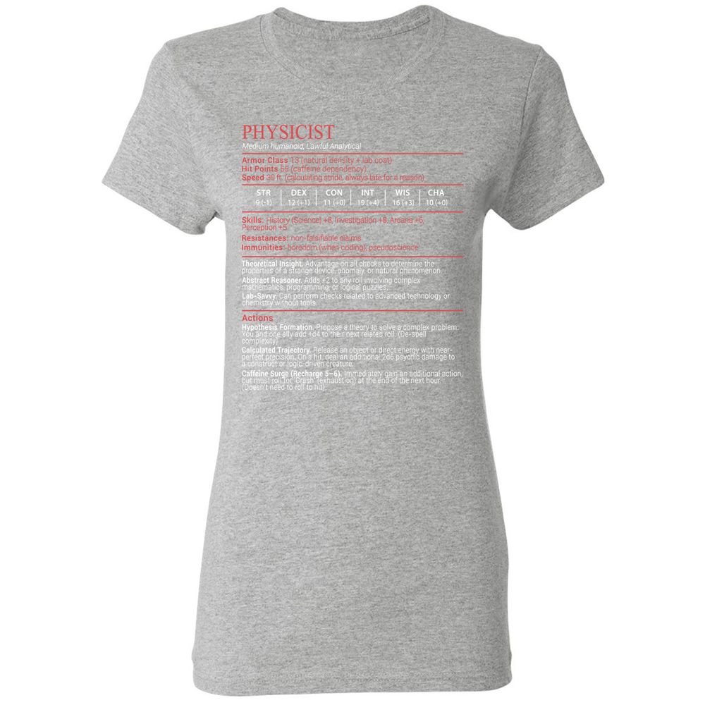 Physicist Stats Block - Sport Grey - 14