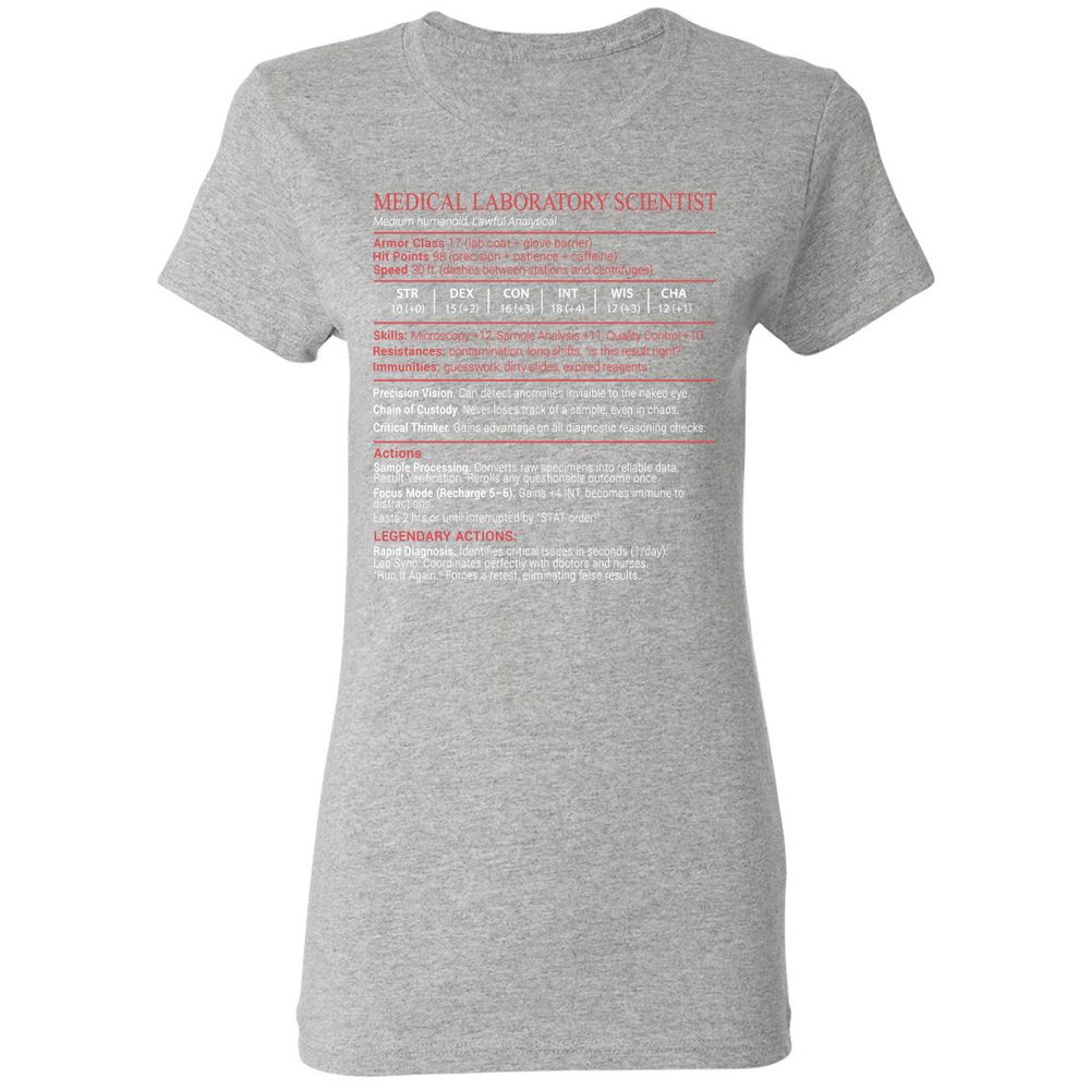 Medical Laboratory Scientist Stats Block - Sport Grey - 14