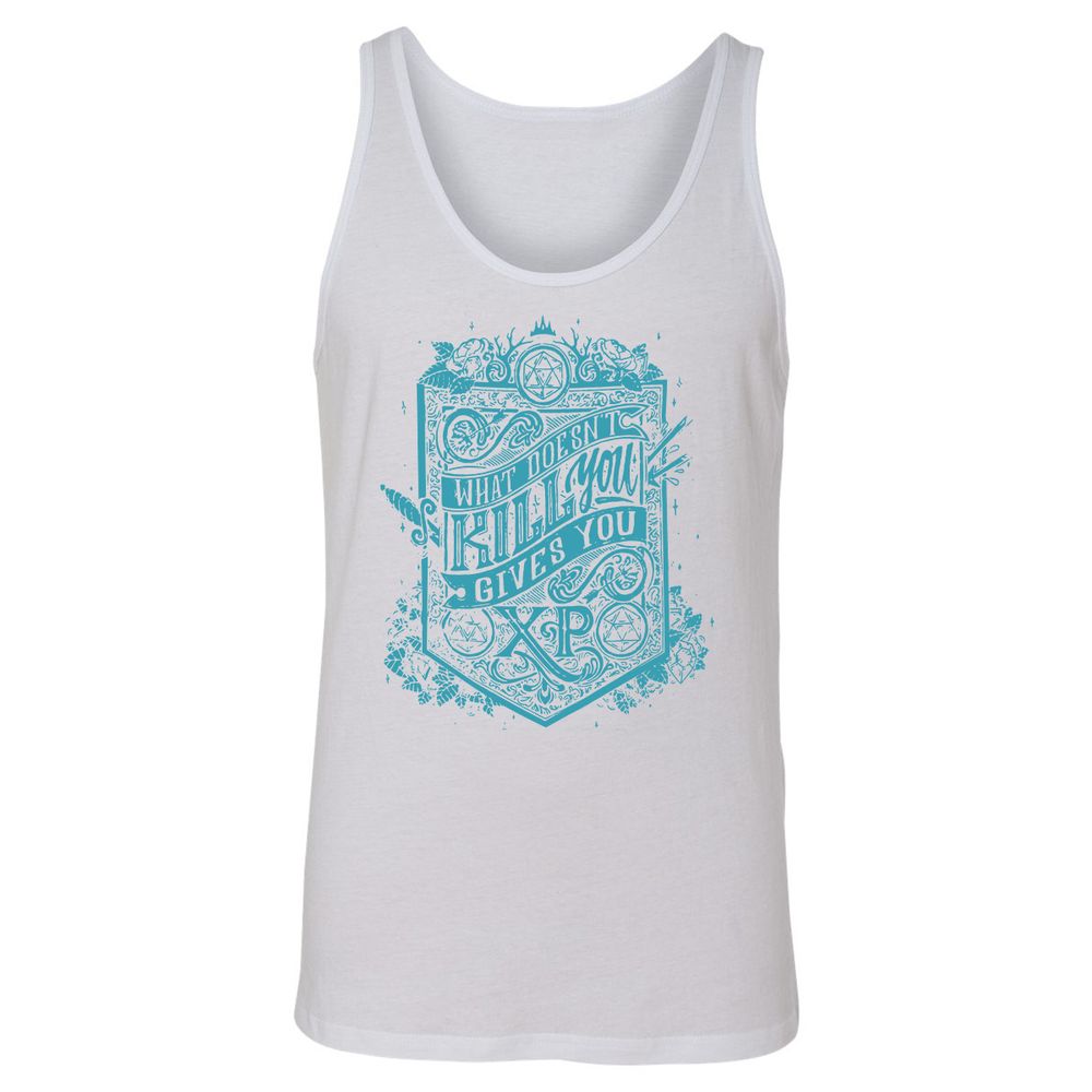 What Doesn't Kill You Gives You XP Unisex Jersey Tank - White - 14