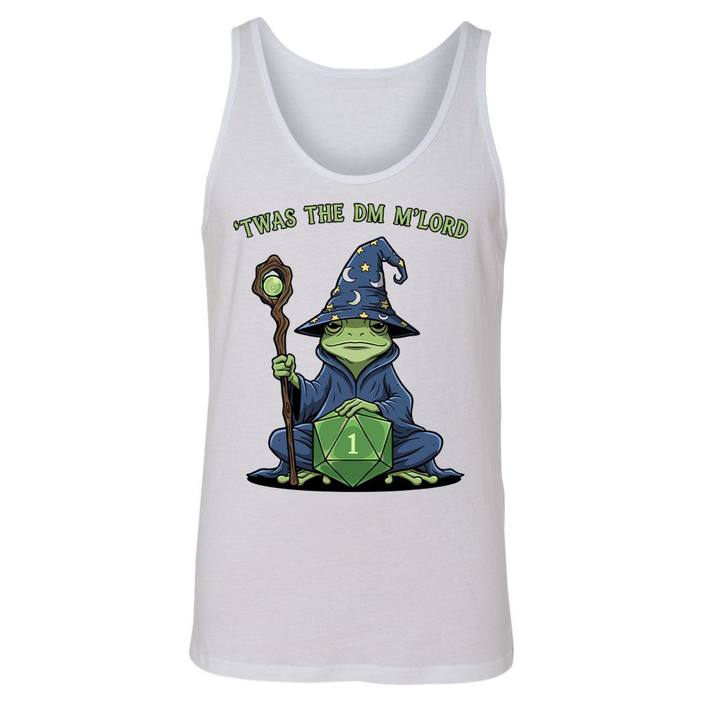 Twas the DM M’lord Unisex Jersey Tank - White - 14