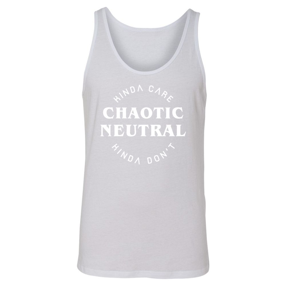 Chaotic Neutral Unisex Jersey Tank - White - 14