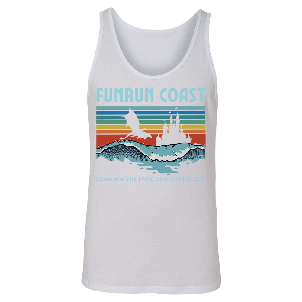 FUNRUN COAST Unisex Jersey Tank - White - 14