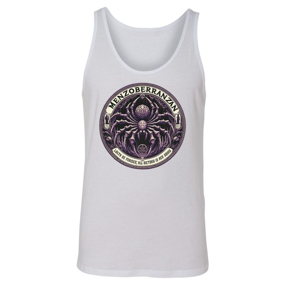 Menzoberranzan Lolth Be Praised Unisex Jersey Tank - White - 14