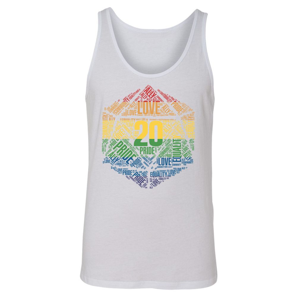 D20 Pride Unisex Jersey Tank - White - 14