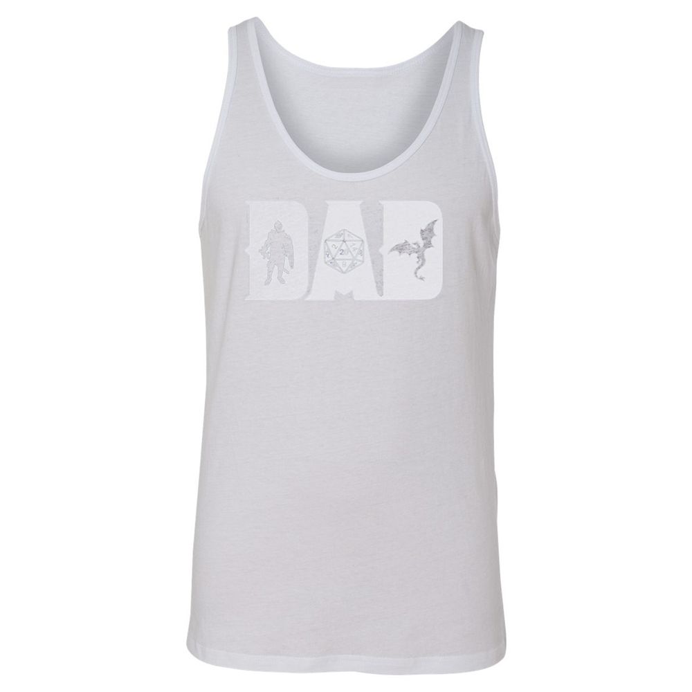 Dad Fathers Day Unisex Jersey Tank - White - 14