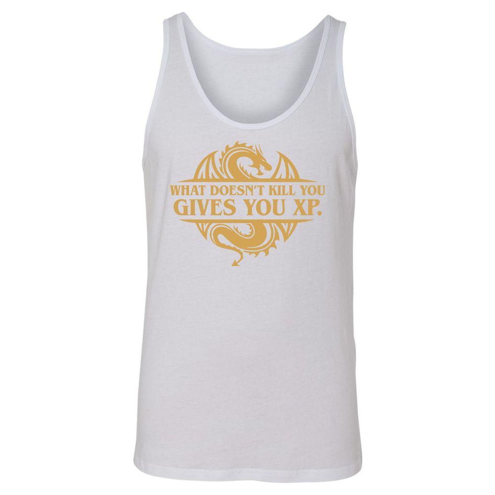 What Doesn't Kill You Gives You XP Unisex Jersey Tank - White - 14