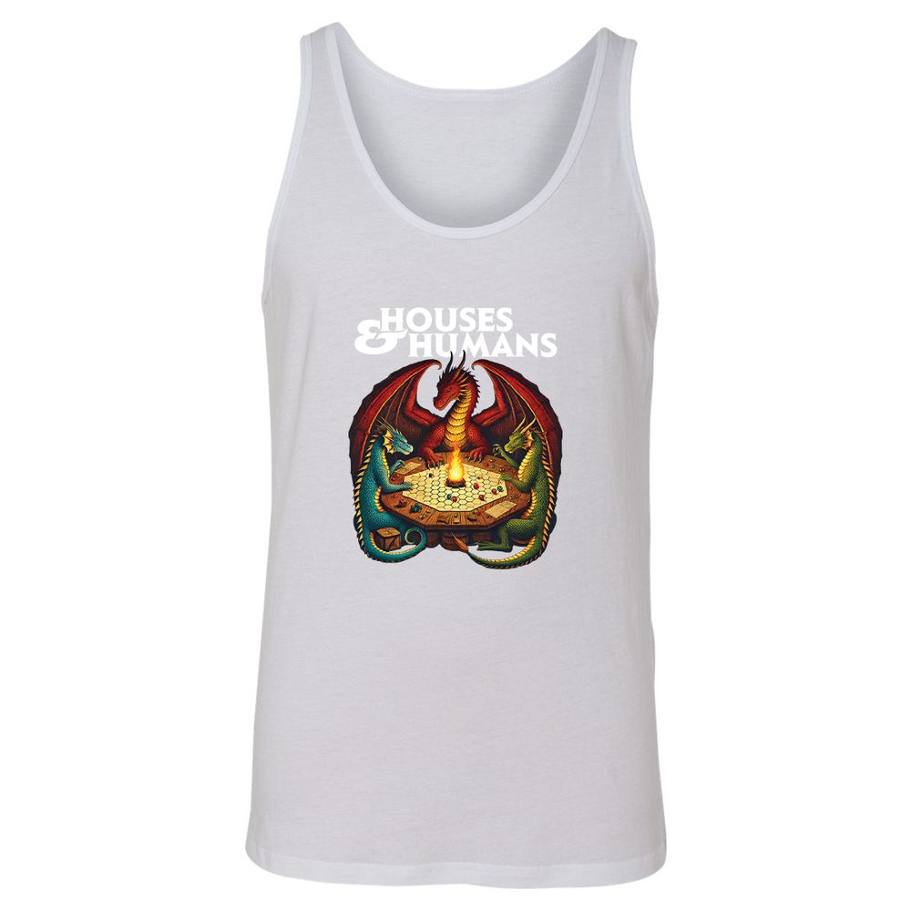 Houses & Humans Unisex Jersey Tank - White - 14