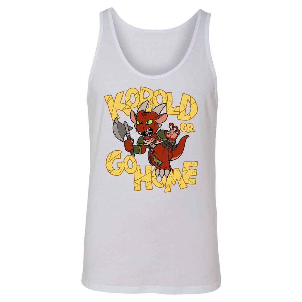 Kobold Or Go Home Unisex Jersey Tank - White - 14