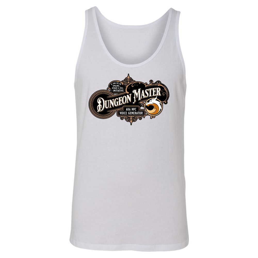 Dungeon Master Unisex Jersey Tank - White - 14