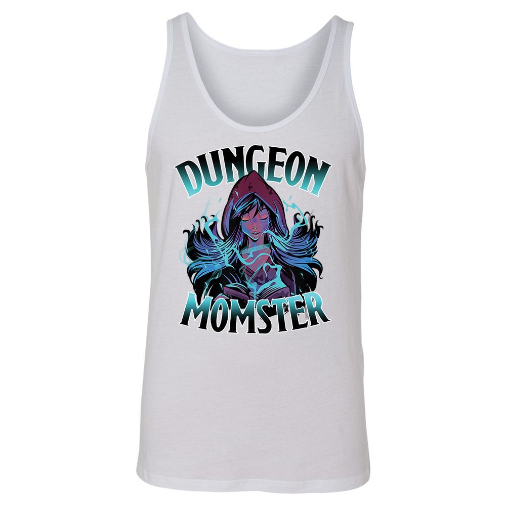 Dungeon Momster Unisex Jersey Tank - White - 14