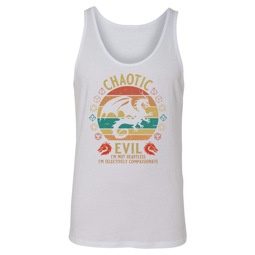 Chaotic Evil Unisex Jersey Tank - White - 14