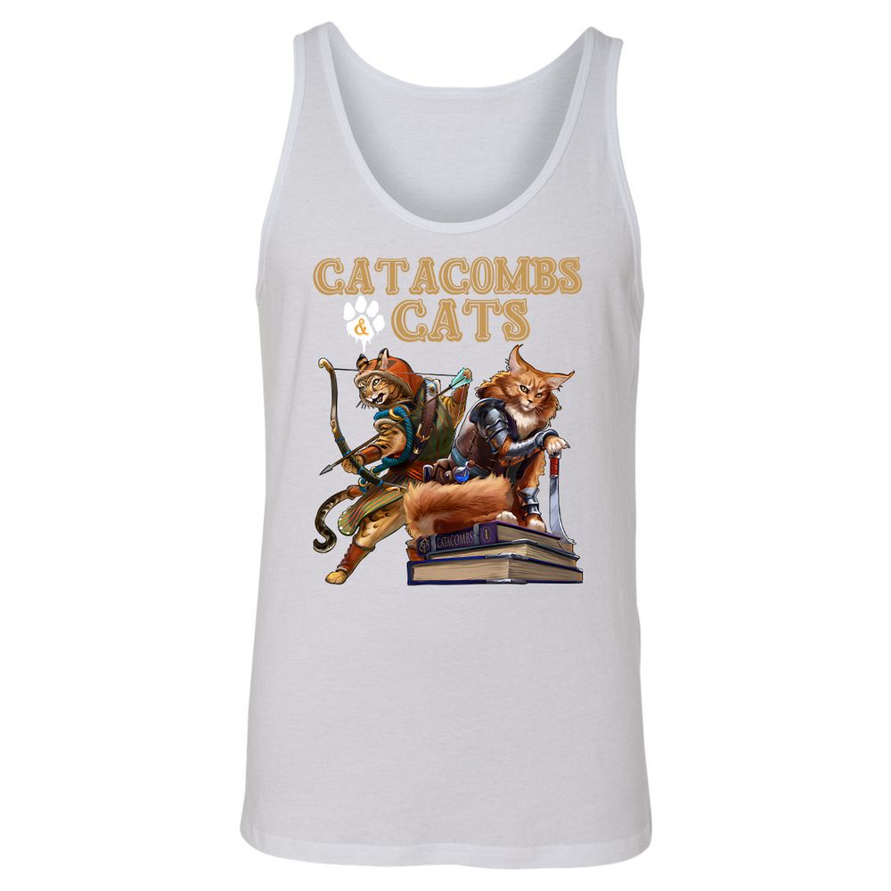 Catacombs & Cats Unisex Jersey Tank - White - 14