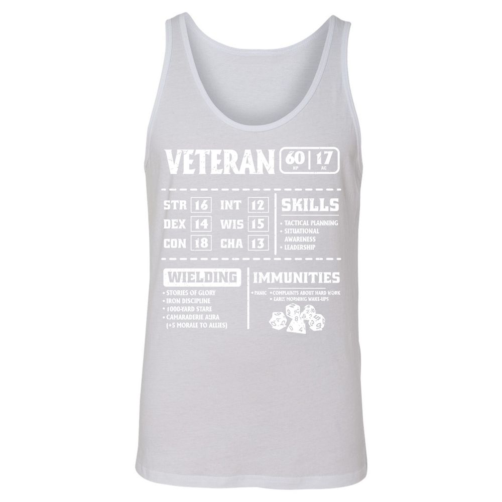 Veteran New Ver. Unisex Jersey Tank - White - 14