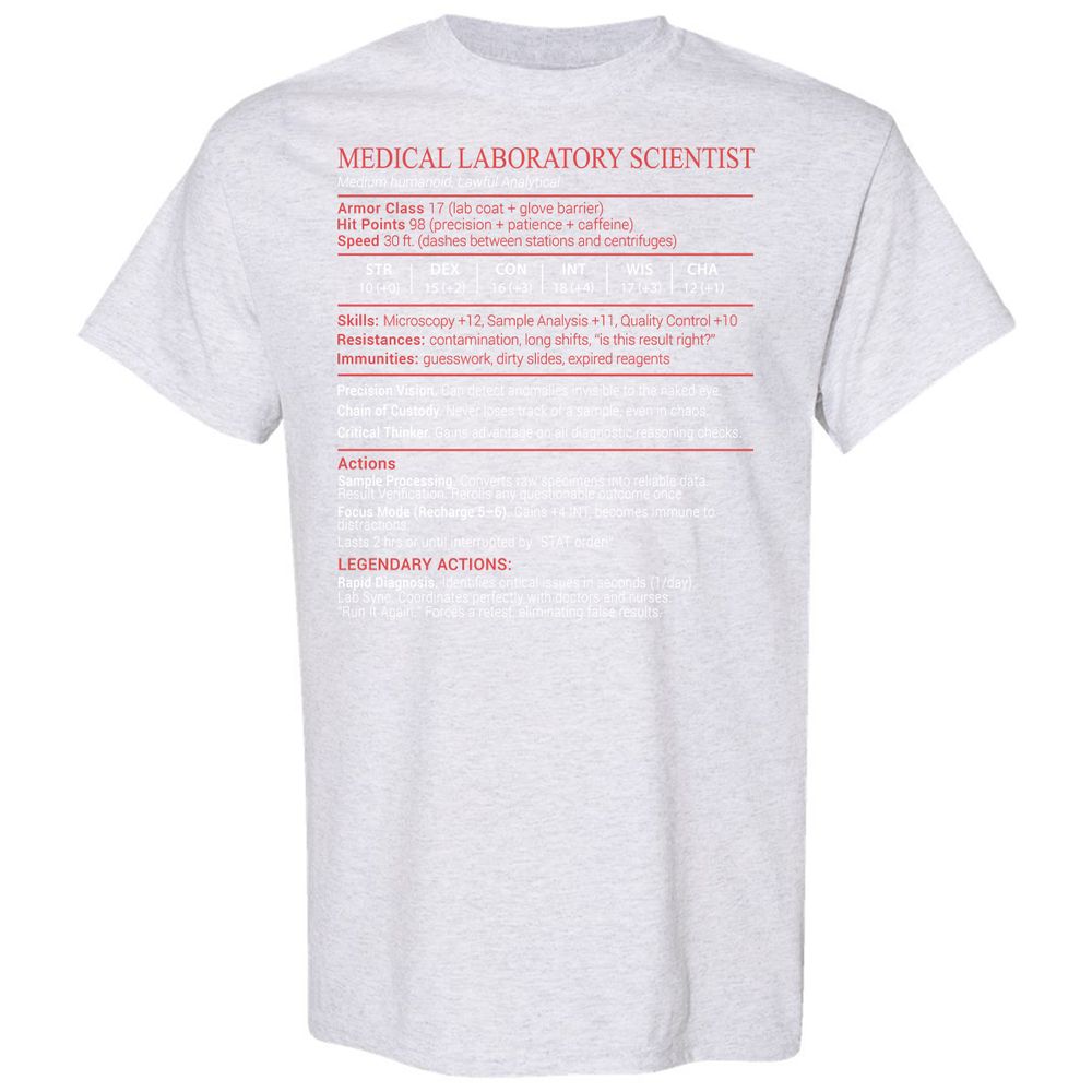 Medical Laboratory Scientist Stats Block - Ash - 15