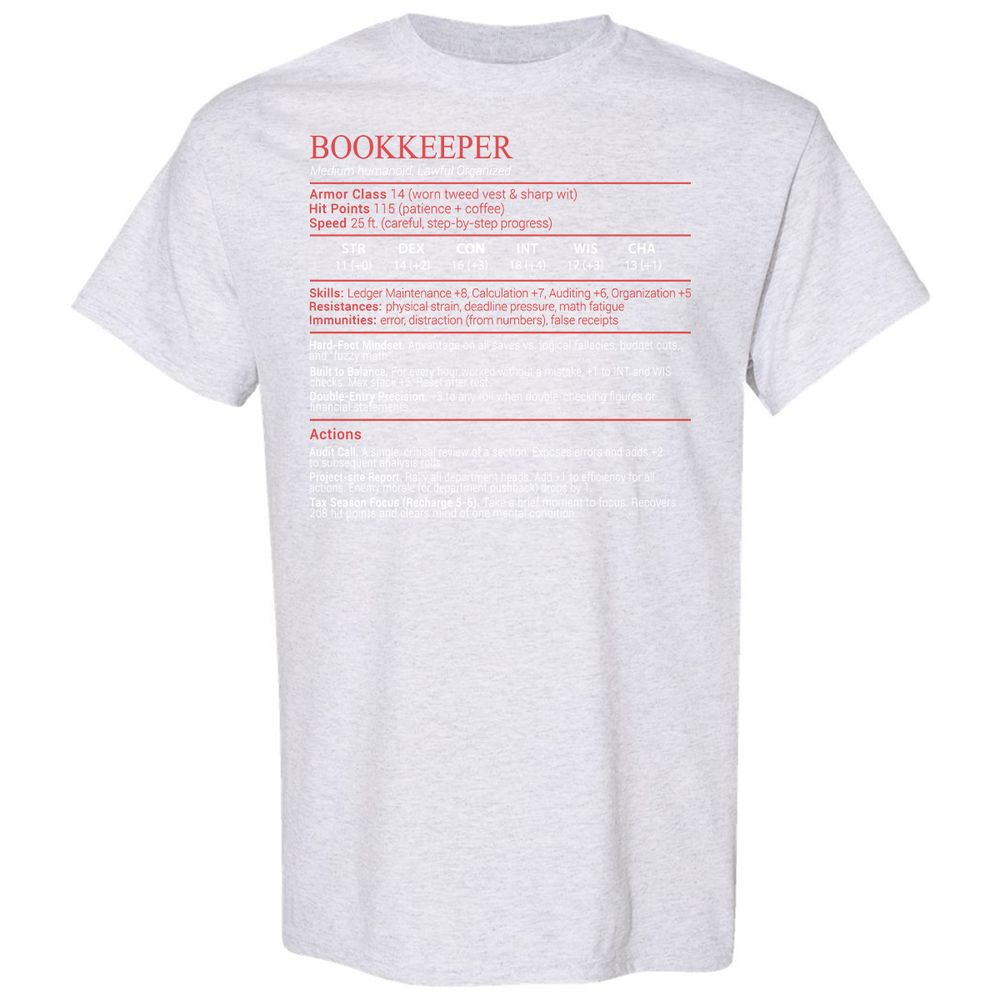 Bookkeepper Stats Block - Ash - 15
