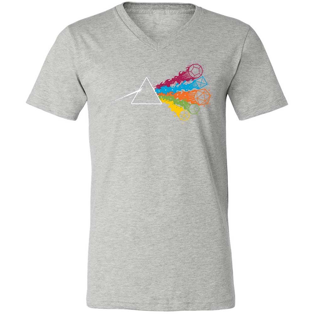 Dark Side Of The Dices Unisex V-Neck T-Shirt - Athletic Heather - 15
