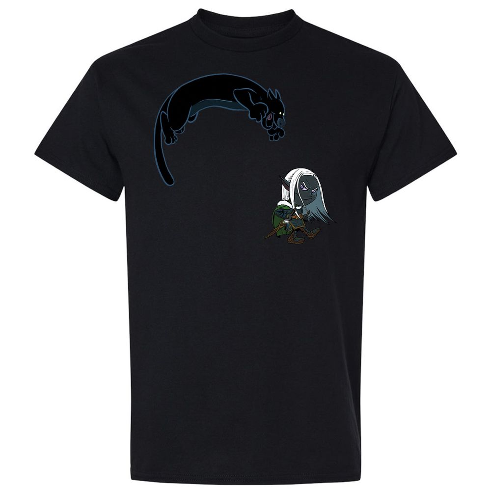 Drizzt and Guenhwyvar Classic Unisex T-Shirt - Black - 15