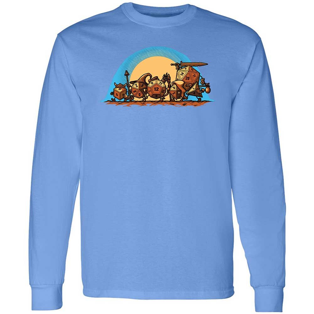 The Fellowship Of The Dice Long Sleeve T-Shirt - Carolina Blue - 15