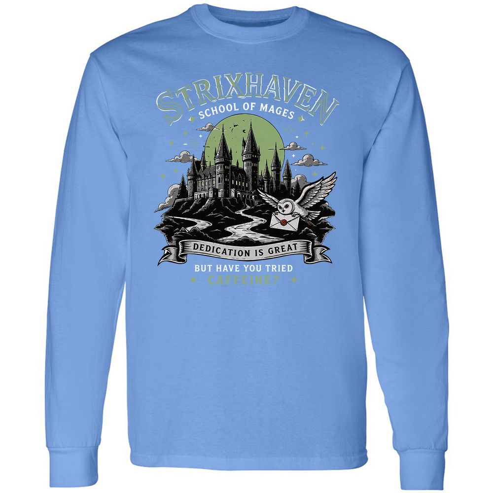 Strixhaven - School Of Mages Long Sleeve T-Shirt - Carolina Blue - 15
