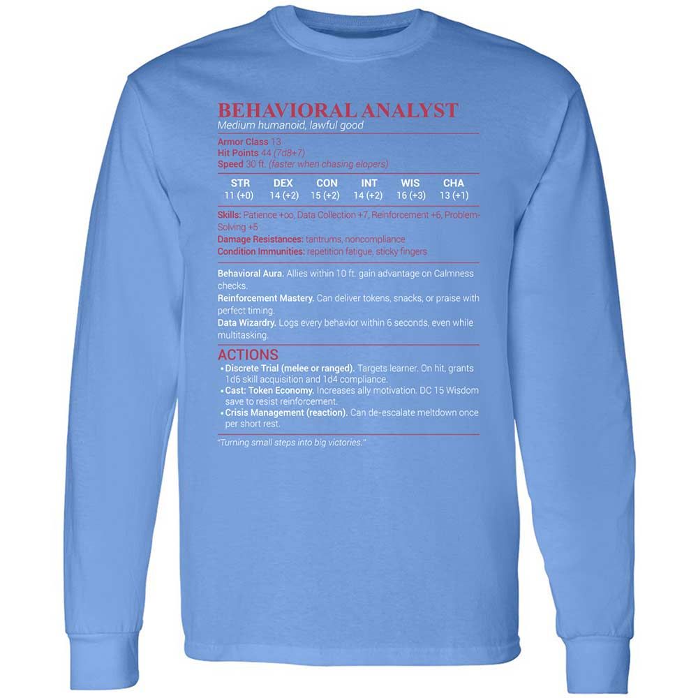Behavioral Analyst - Carolina Blue - 15