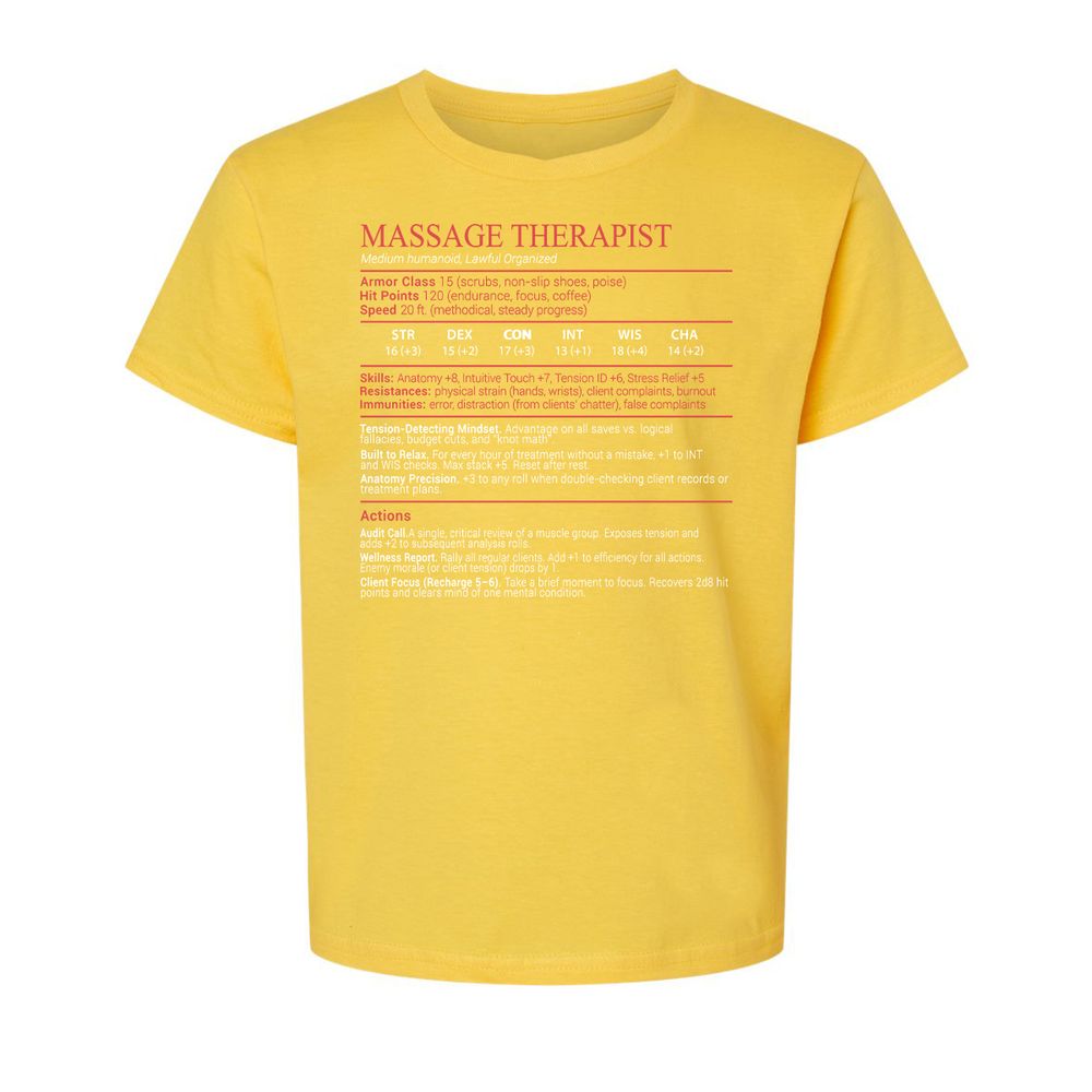 Massage Therapist Stats Block - Daisy - 15
