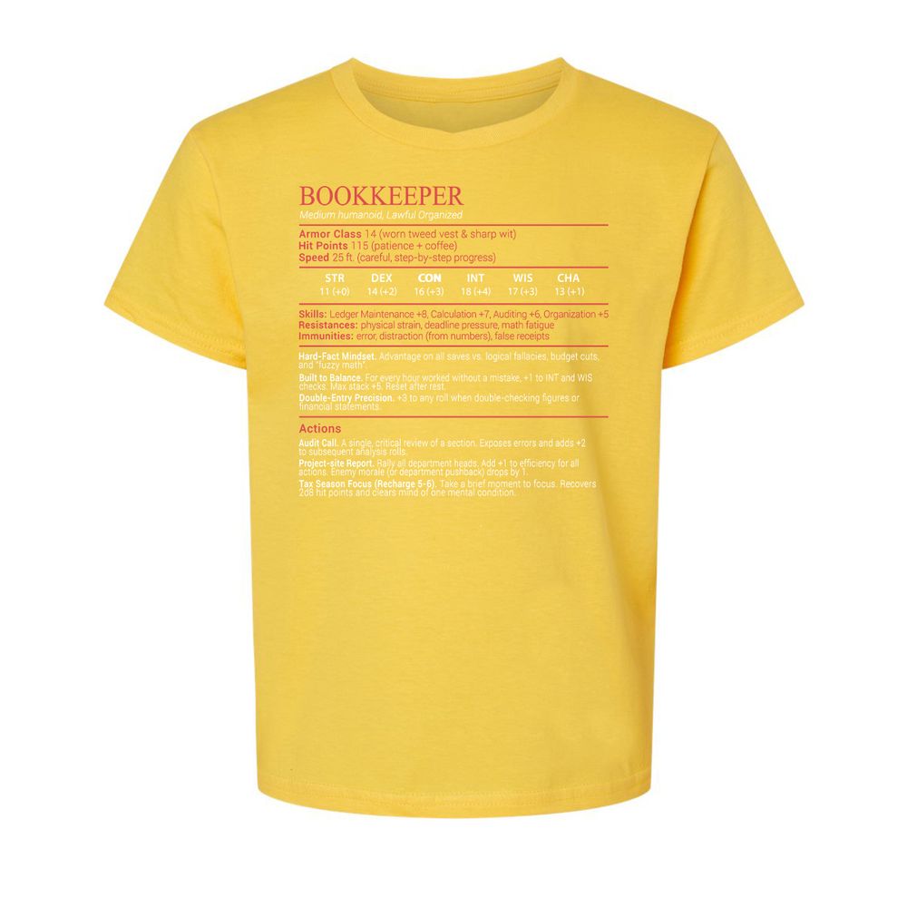 Bookkeepper Stats Block - Daisy - 15