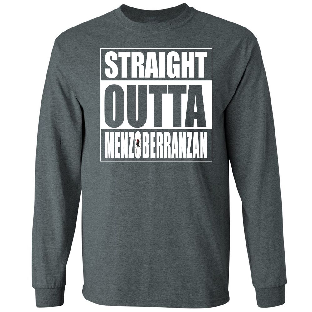 Straight Outta Menzoberranzan Long Sleeve T-Shirt - Dark Heather - 15