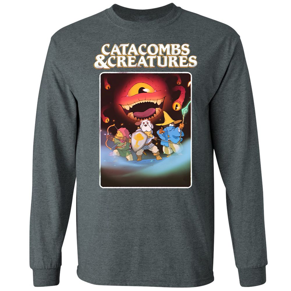 Catacombs & Creatures Long Sleeve T-Shirt - Dark Heather - 15