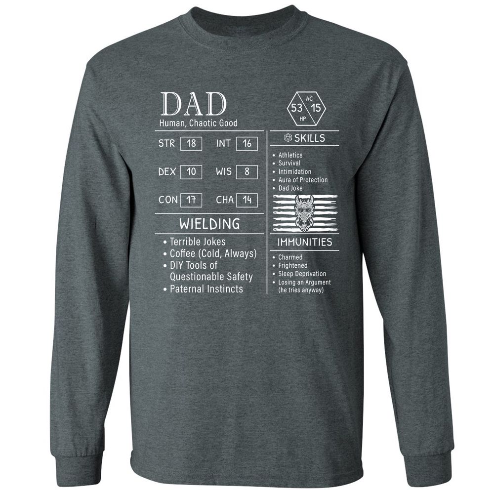 Dad Stats New - Dark Heather - 15