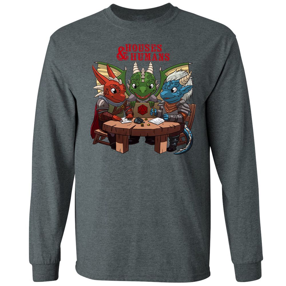 Houses & Humans Long Sleeve T-Shirt - Dark Heather - 15