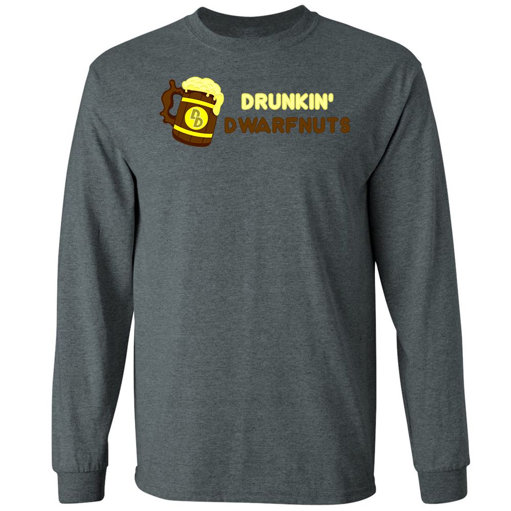 Drunkin' Dwartnuts Long Sleeve T-Shirt - Dark Heather - 15