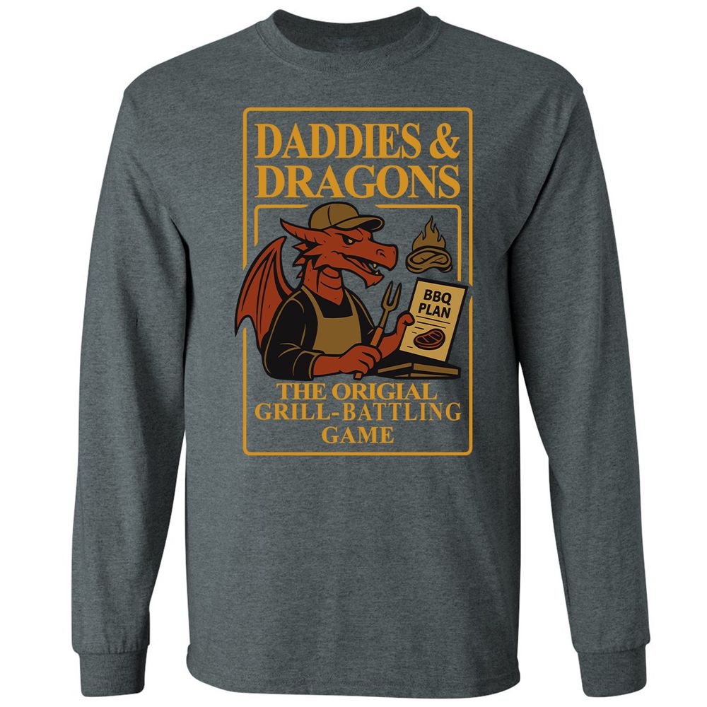 Daddies & Dragons Long Sleeve T-Shirt - Dark Heather - 15