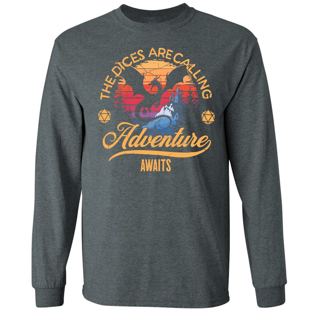 The Dices Are Calling Long Sleeve T-Shirt - Dark Heather - 15