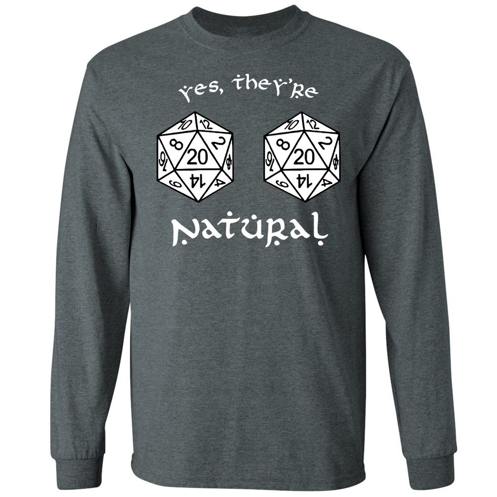 They Are Natural Long Sleeve T-Shirt - Dark Heather - 15