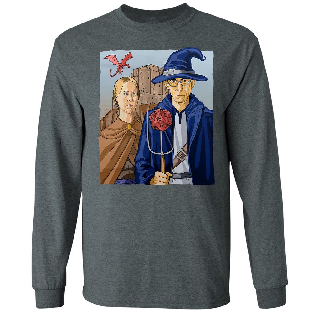 DnD Gothic Long Sleeve T-Shirt - Dark Heather - 15