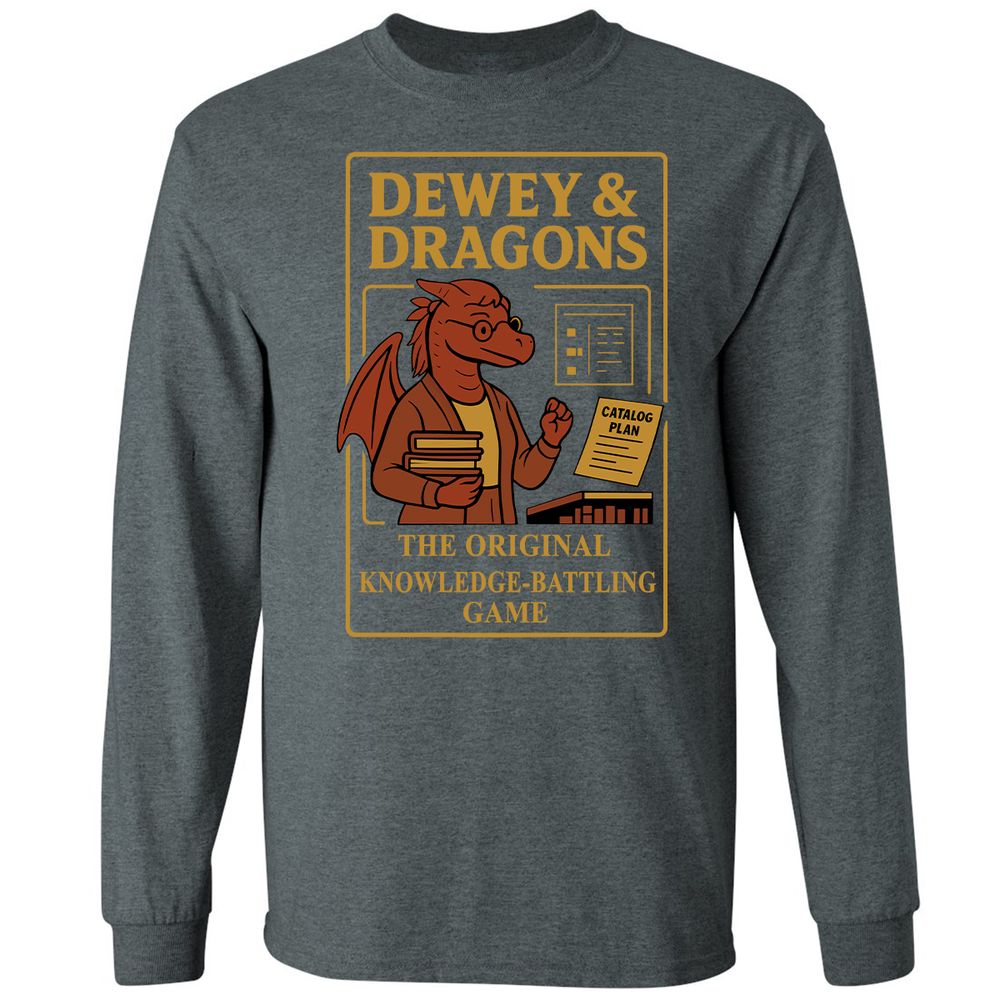 Dewey & Dragons Long Sleeve T-Shirt - Dark Heather - 15