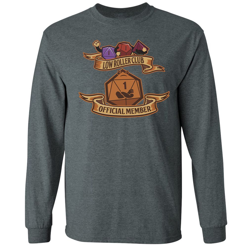 Low Roller Club Long Sleeve T-Shirt - Dark Heather - 15