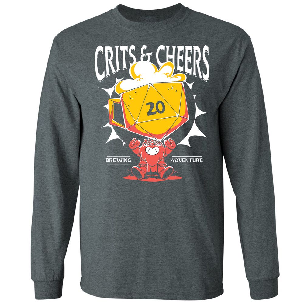 Crits & Cheers Long Sleeve T-Shirt - Dark Heather - 15