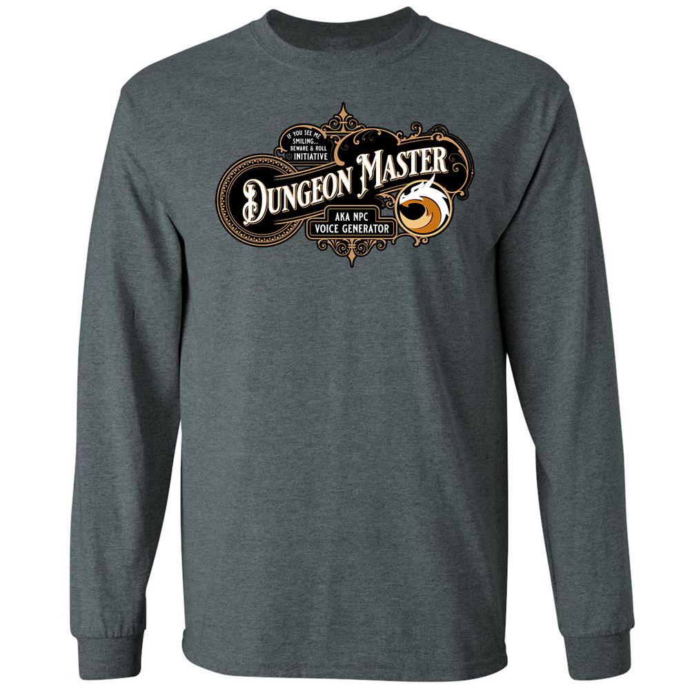 Dungeon Master Long Sleeve T-Shirt - Dark Heather - 15
